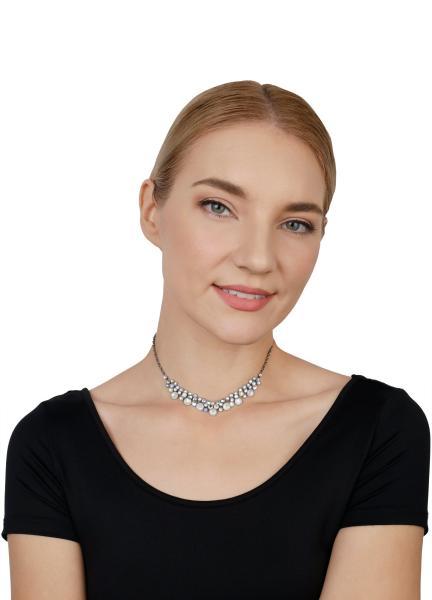 White - Water Cascade necklace - Konplott